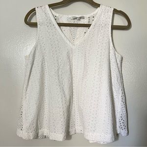 Madewell Eyelet Swing Back Tank Sz Small